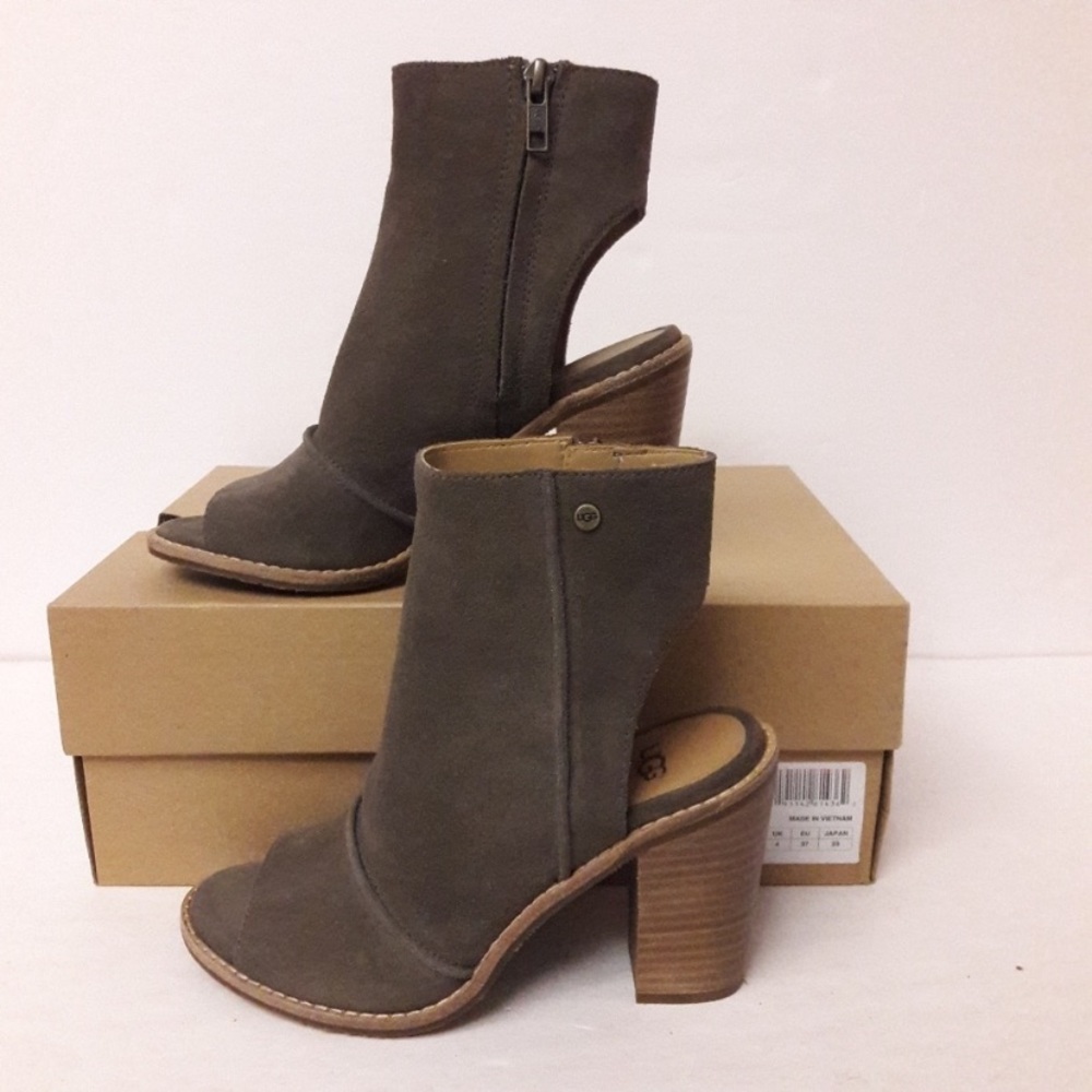 UGG Valencia PEEP Toe BOOTIES Mysterious
